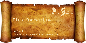 Miss Zseraldina névjegykártya